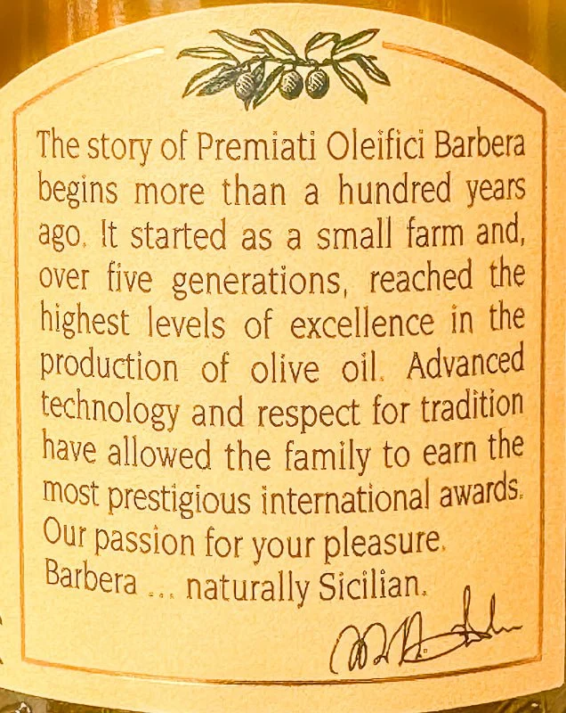 Barbera Frantoia EVOO 500 ml - Image 3