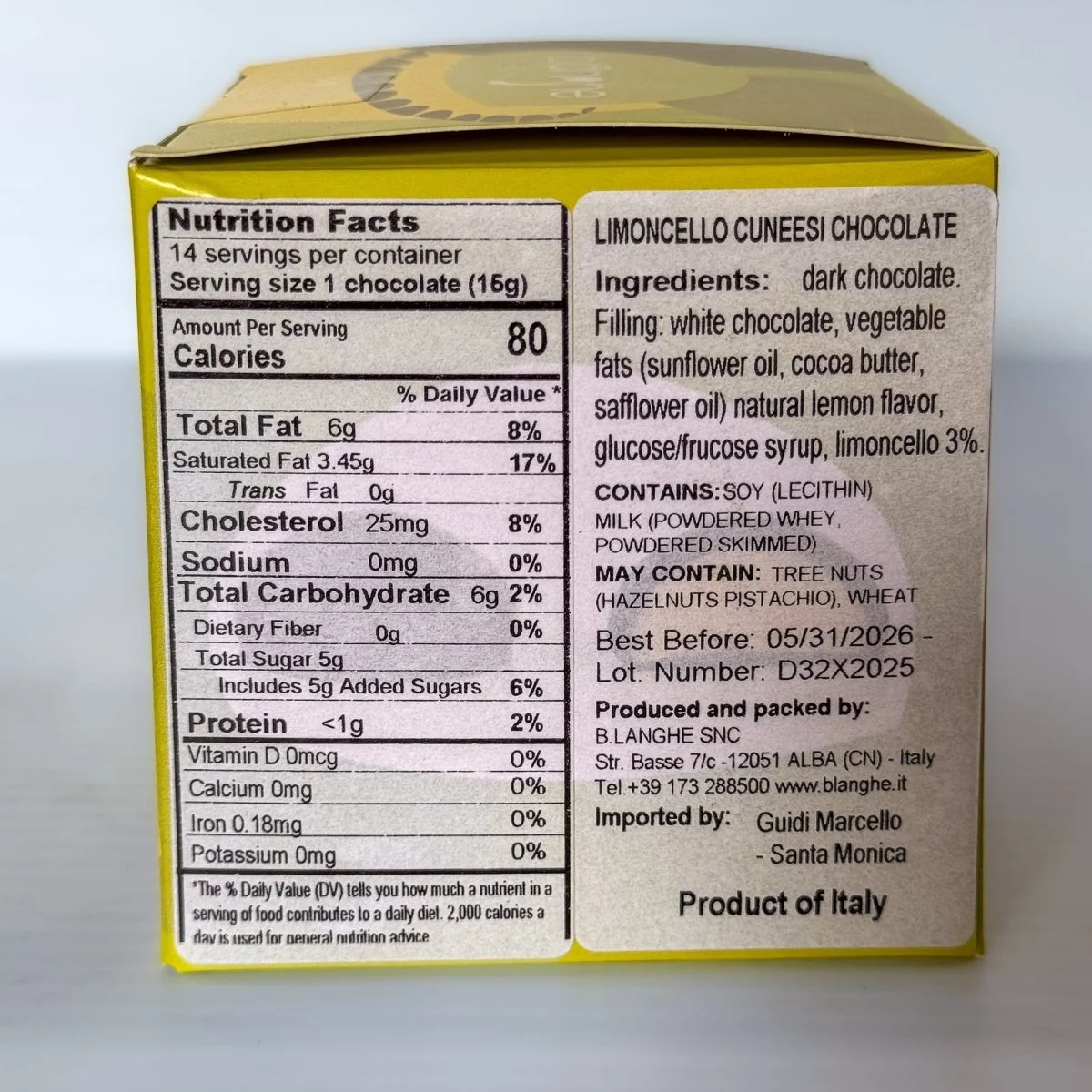 Cuneesi Limoncello Chocolate - Image 3
